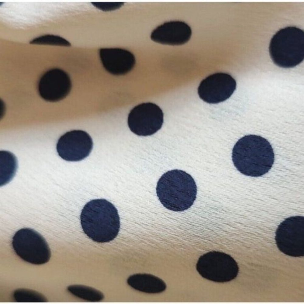 ALEXA CHUNG Polka Dot Tiered Ruffled Skirt 4 TAerial Ivory Navy $272 - Picture 8 of 15